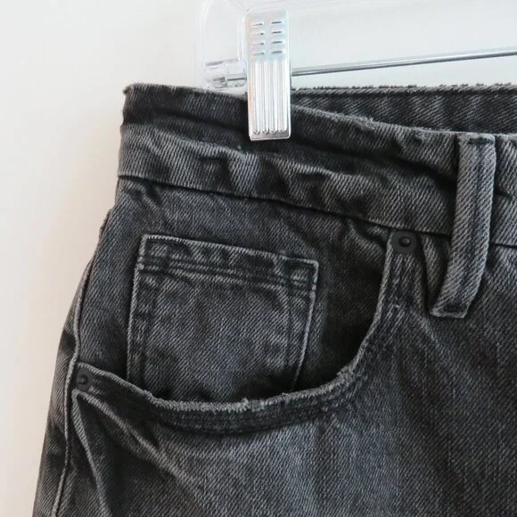 GOOD AMERICAN Good 90's Icon High Waisted Loose Ripped Jeans Black267 - Size 32 - Picture 6 of 14